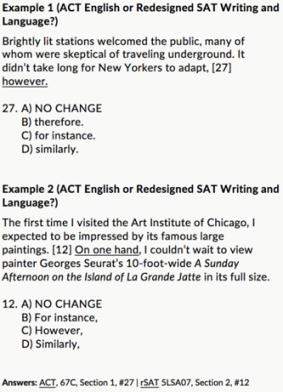 rSAT and ACT Writing