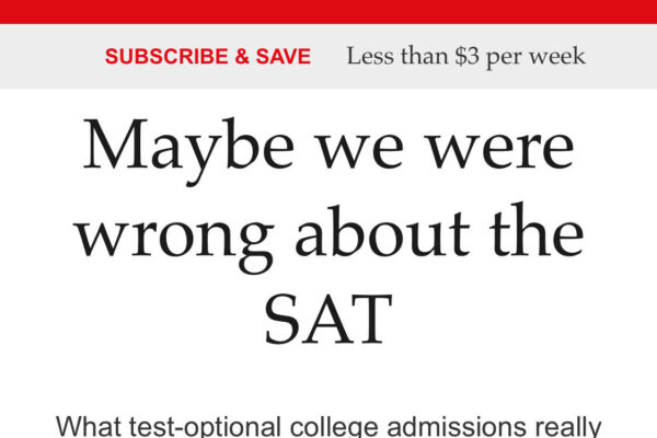 The Week - Maybe we were wrong about the SAT