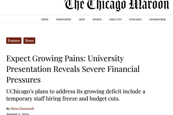 U of Chicago - Financial Distress