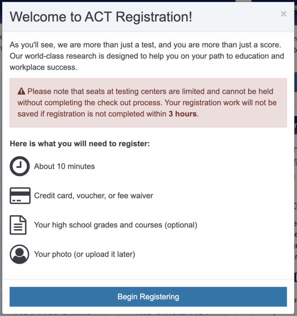 How to Register for the ACT