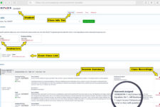 Compass student portal dashboard Class Info Tab displaying instructors names and contact info, ACT class zoom links, class session notes and summaries, class recordings, and homework assigned summaries.